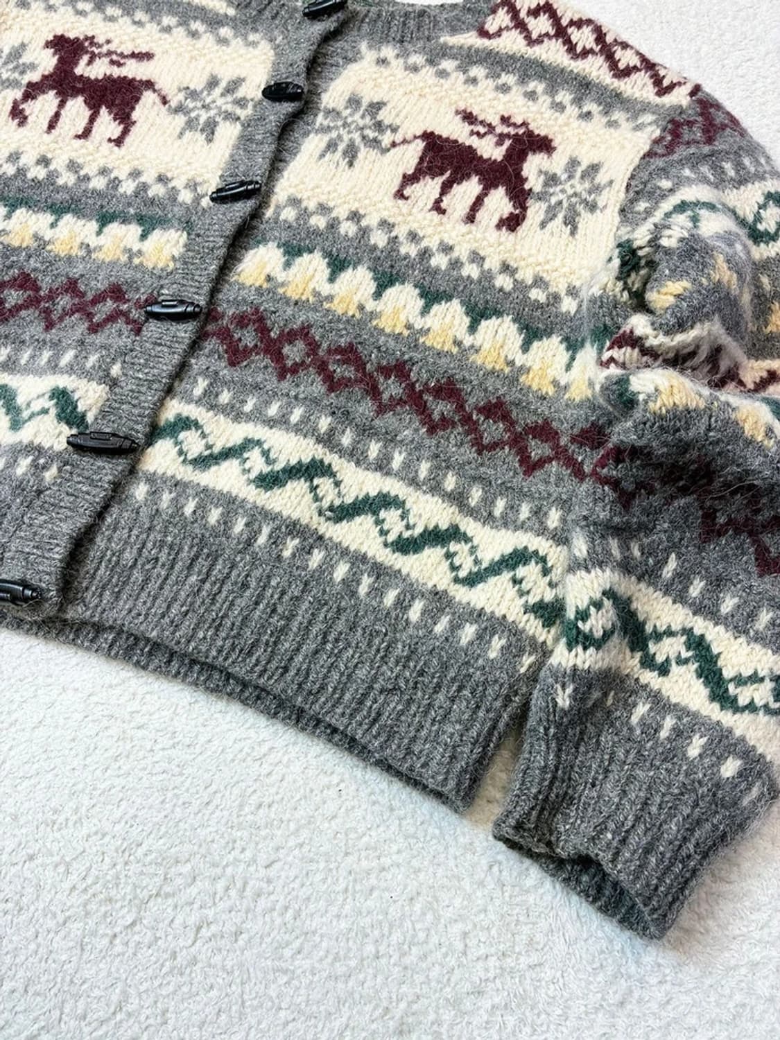 핸드니트 커도우 90's 에스닉 코위찬 패컨 울 가디건 PN6117 상품이미지4