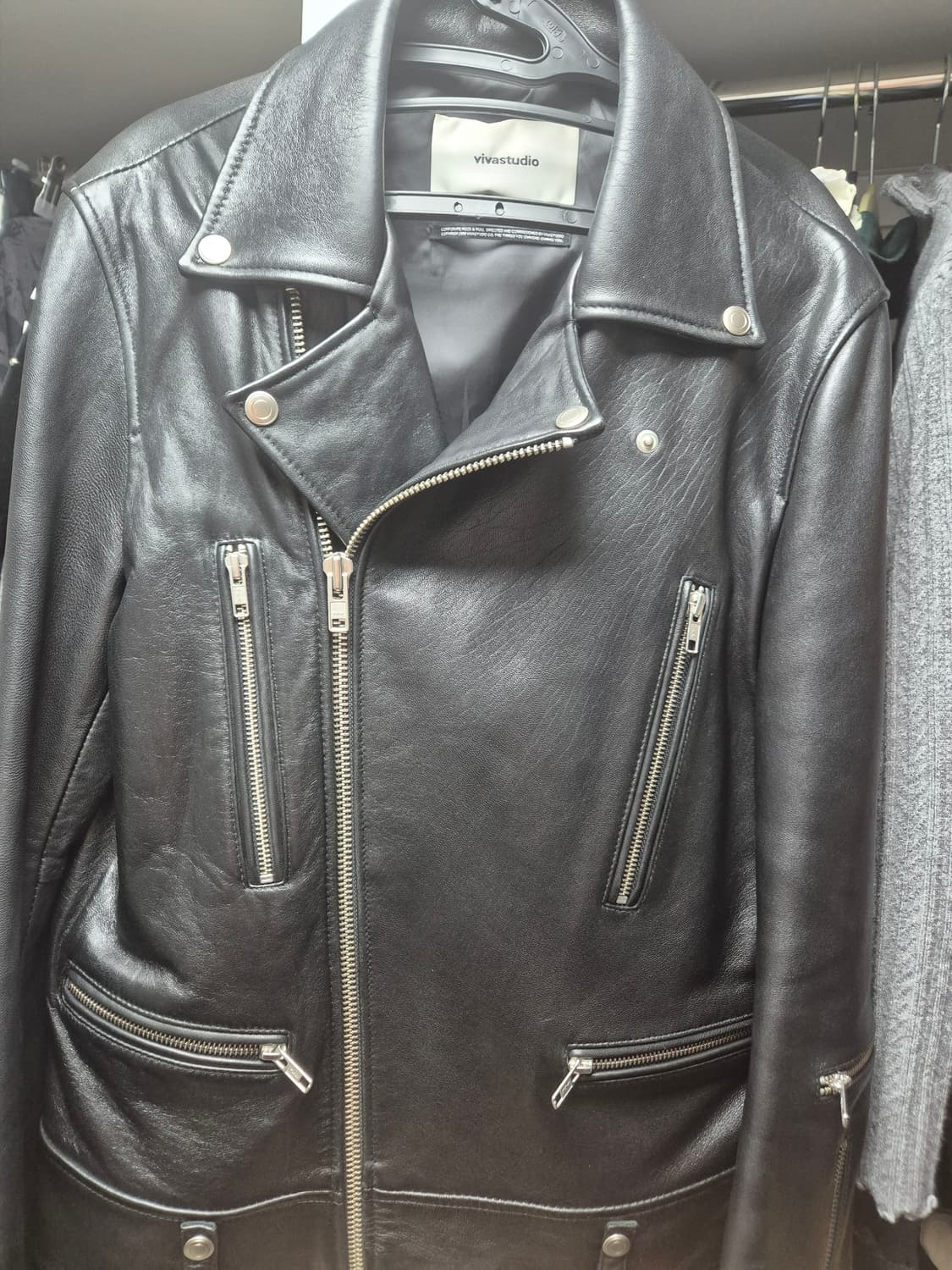 비바스튜디오 양가죽 라이더 가죽자켓 상품이미지2