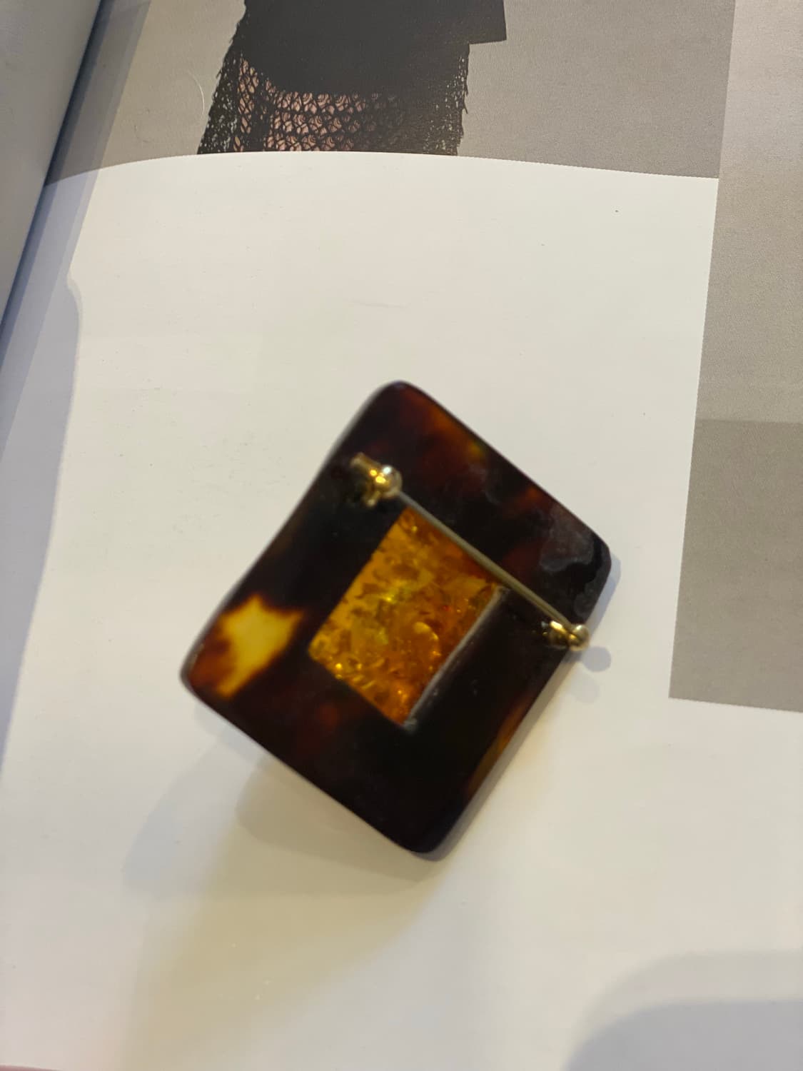 천연 호박 브로치 빈티지 주얼리 상품이미지5