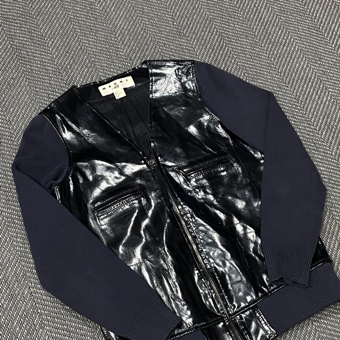 마르니 h&m 콜라보 레더 블루종 v0121 상품이미지3