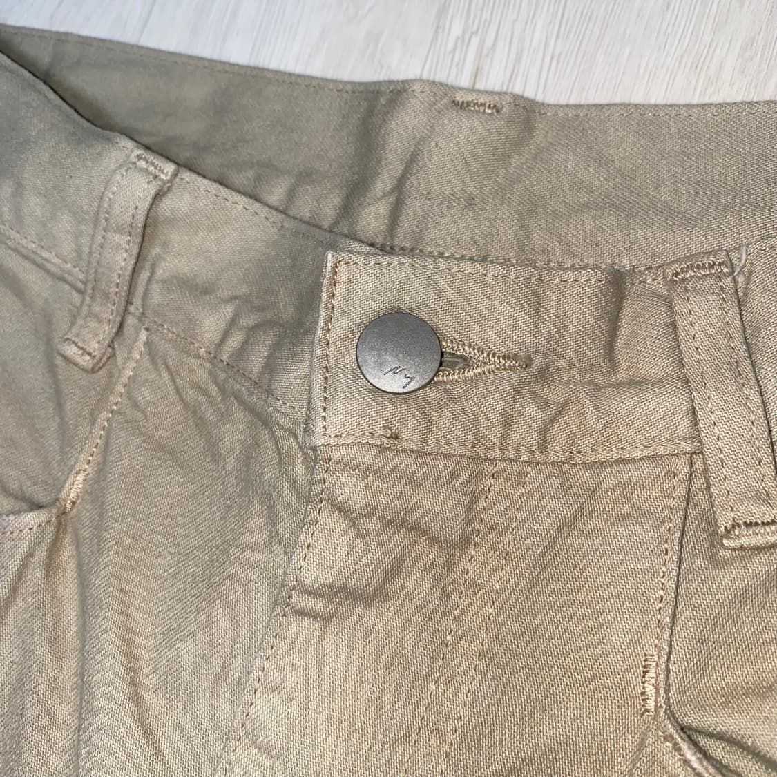 ANCELLM 안셀름 DENIM WIDE SLACKS-Sand 상품이미지3