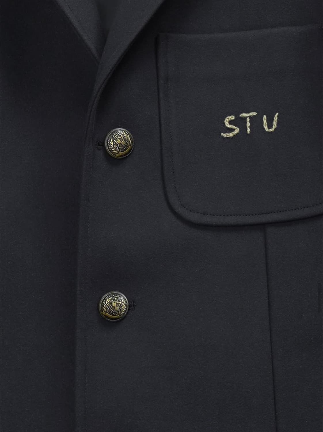 Stu 3버튼 울 핸드 스티치 블레이져 네이비 새상품 상품이미지5