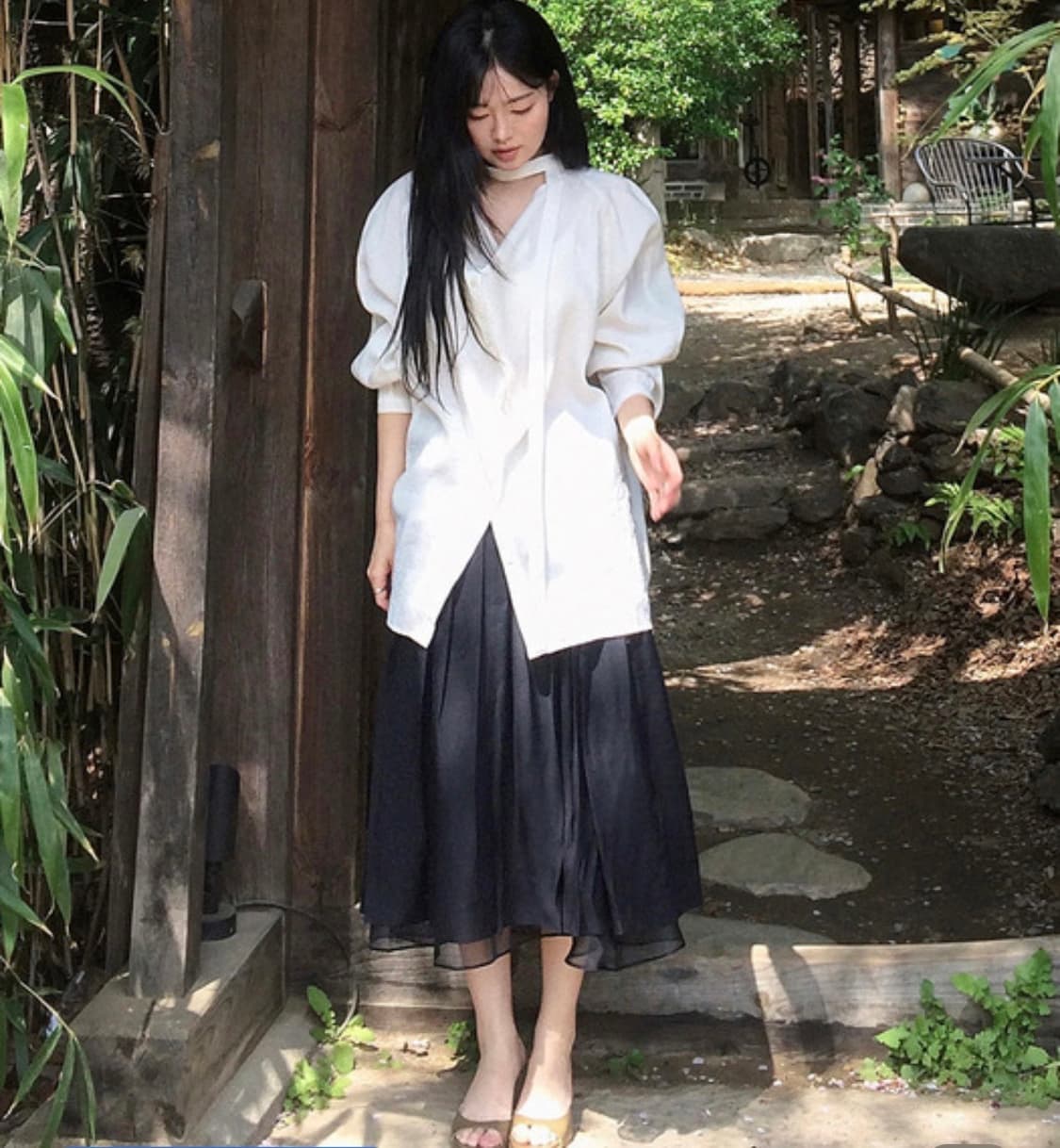 더라우스트 레이어 플리츠 스커트 상품이미지1