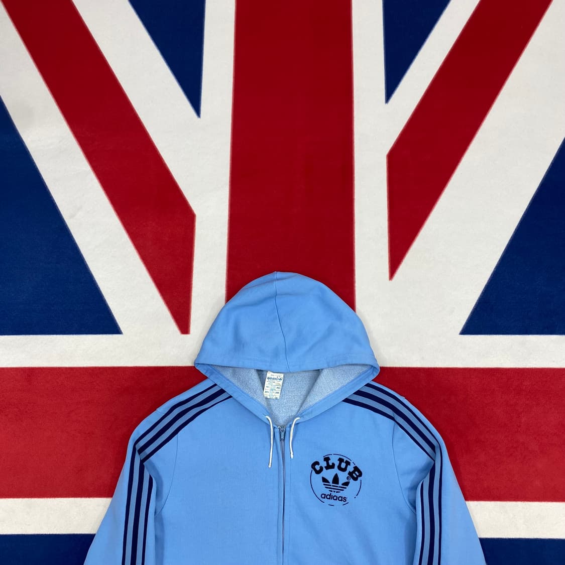 80s 아디다스 벨벳로고 후드져지 실측 여성M  상품이미지2