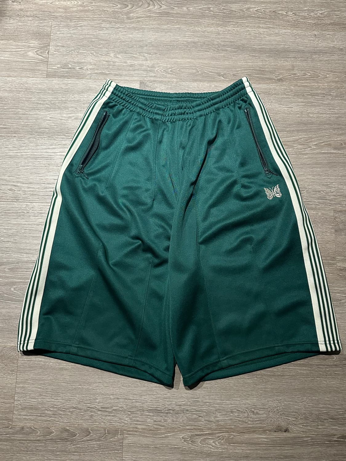 니들스 x LHP 트랙 쇼츠 반바지 폴리 스무스 그린 상품이미지2