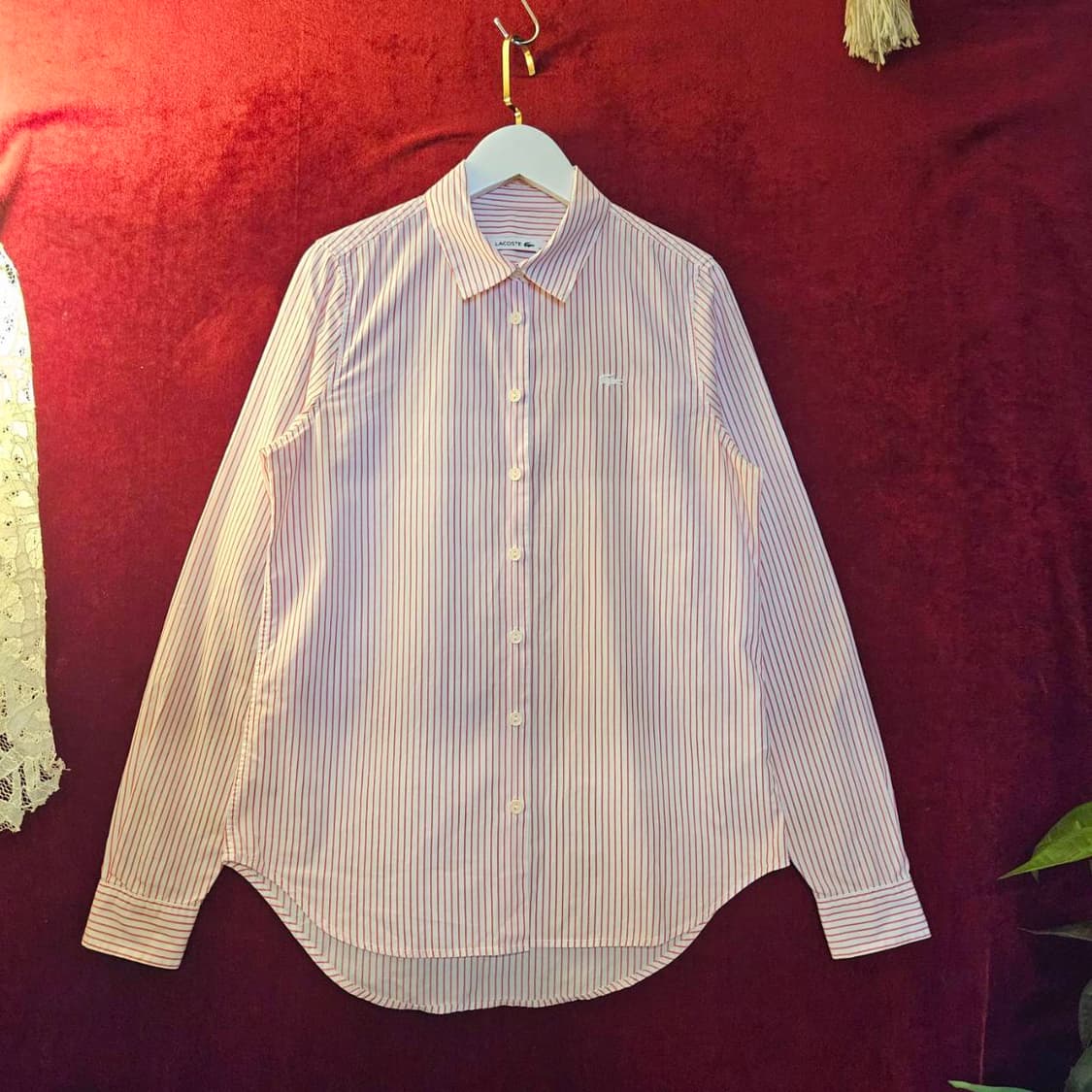 라코스테(Lacoste) 화이트 패치 스트라이프셔츠 상품이미지3