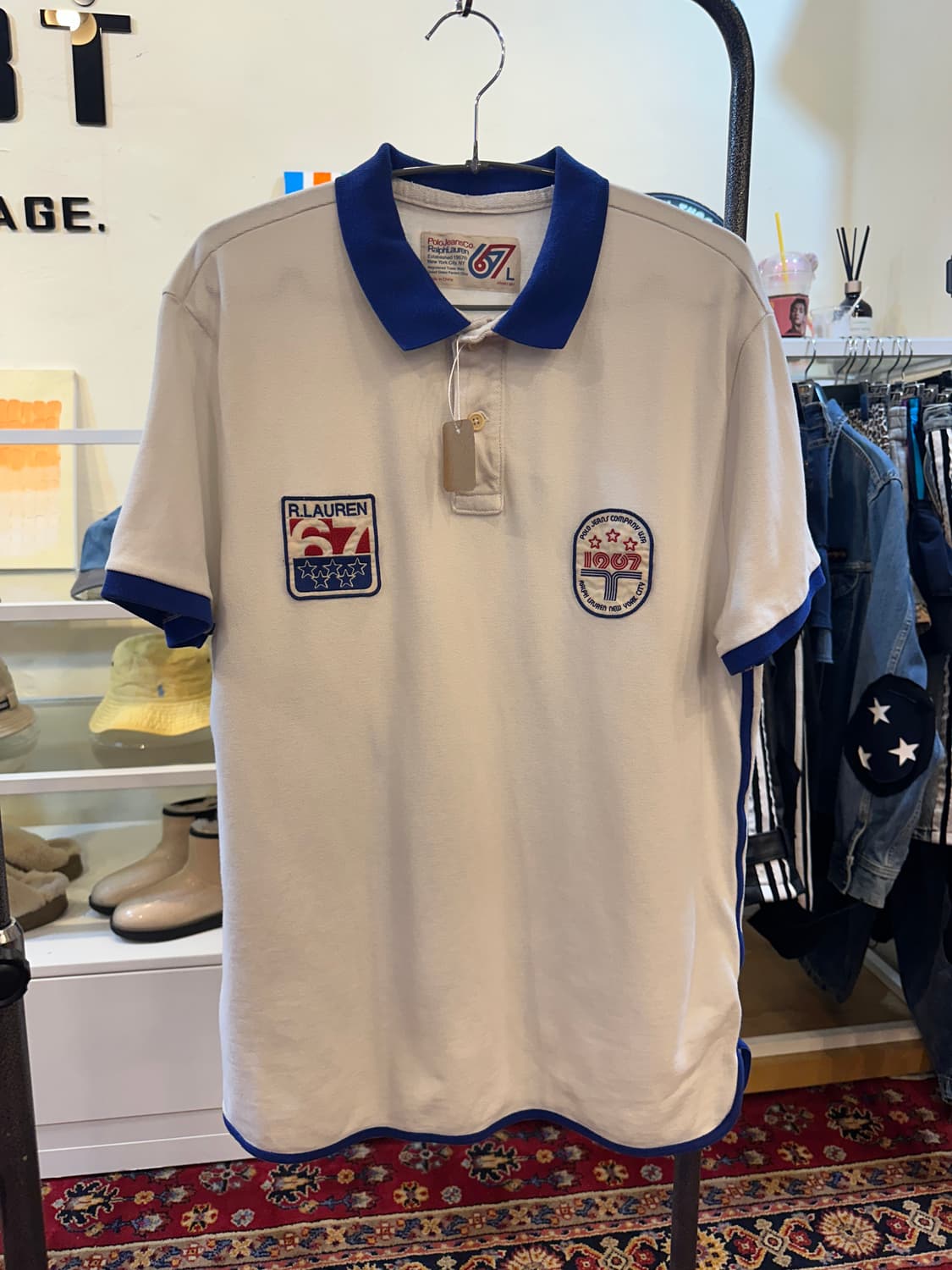 폴로 랄프로렌 폴로진스 라인 패치 반팔 카라티 상품이미지1