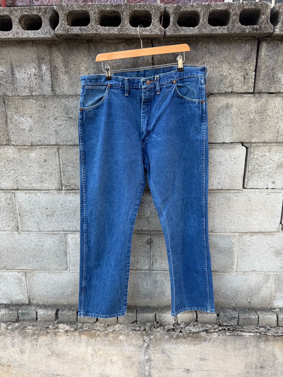 80~90s 랭글러 빈티지 13mwz 워싱 카우보이컷 부츠컷 데님 팬츠 상품이미지1