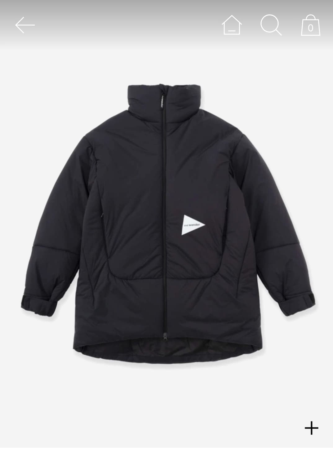 (새상품) 앤드원더 탑 플리스 코트 블랙 L-XL 상품이미지1