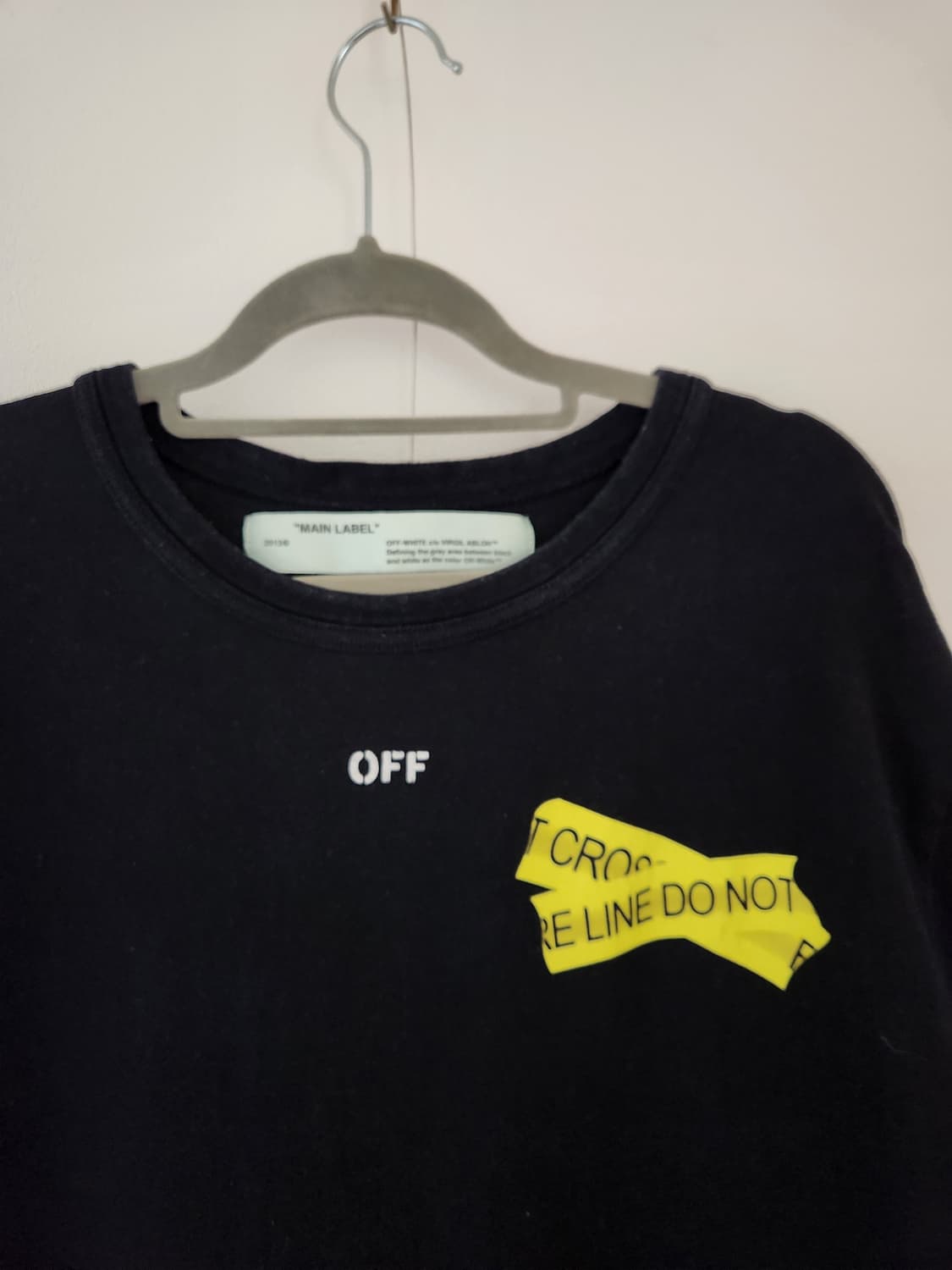 오프화이트 파이어테이프 애로우 오버핏 반팔 티셔츠 블랙 상품이미지2