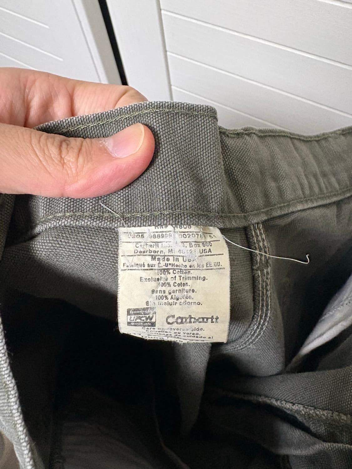 칼하트 B11 MOS(모스 그린) 워크팬츠 덩가리핏 36/30 상품이미지5
