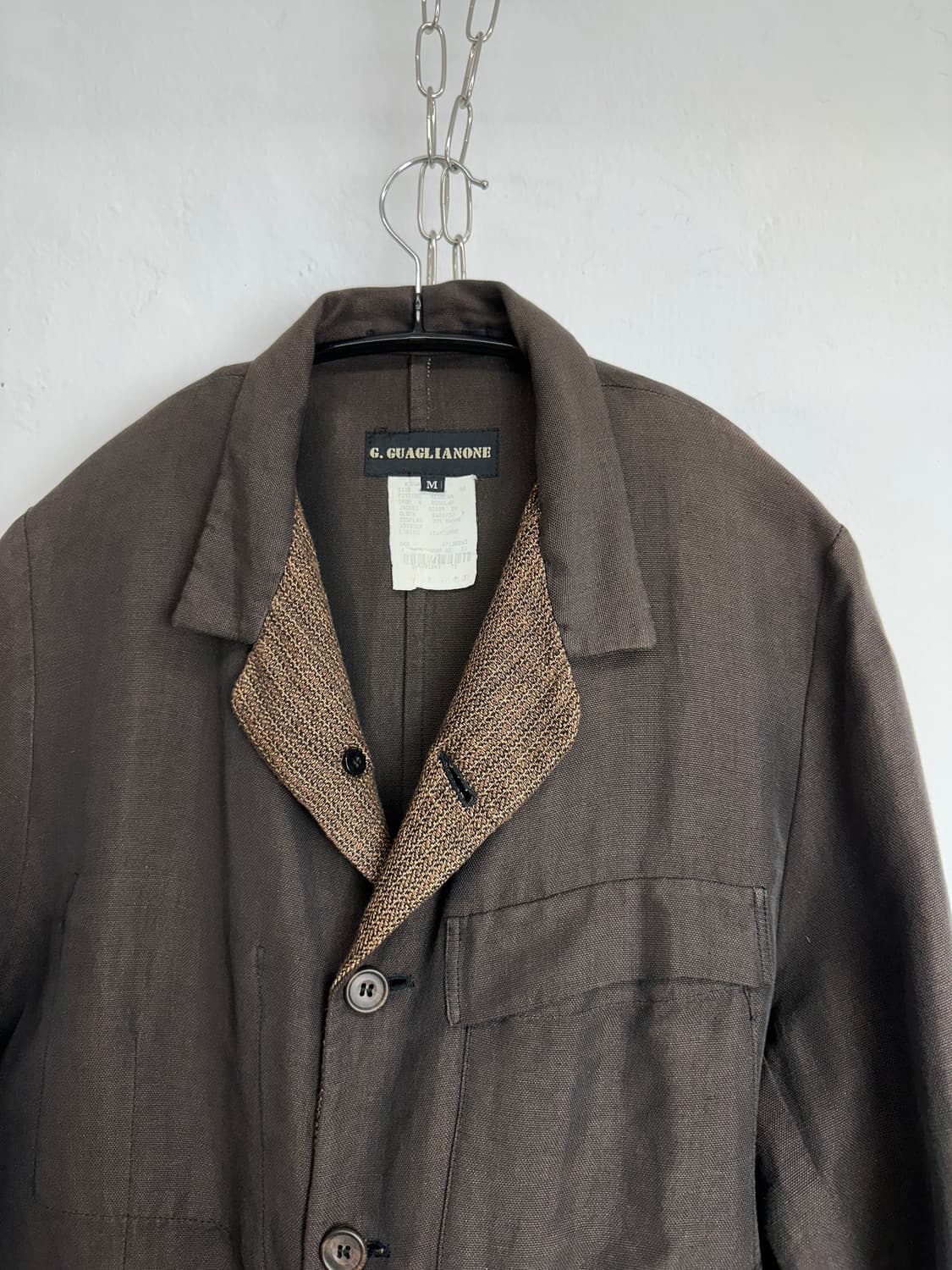 G. GUAGLIANONE Flax-Silk Blend Jacket 상품이미지4