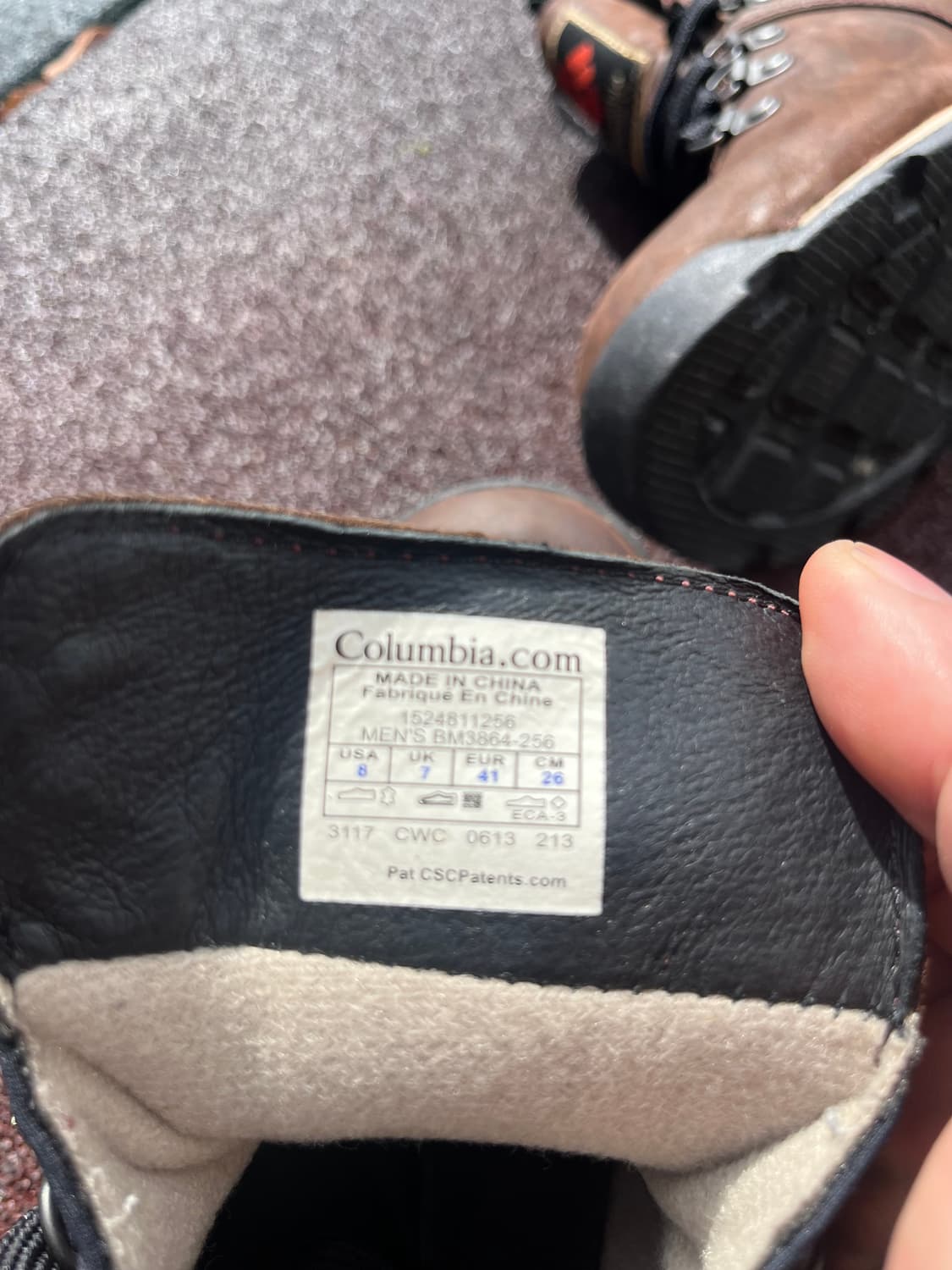 컬럼비아 브라운 레더 하이킹 등산화 상품이미지5