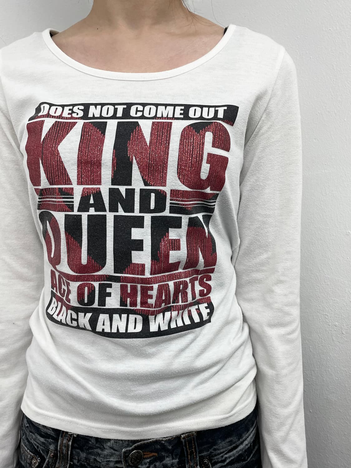 펑크 글리터 레터링 슬리브 상품이미지2