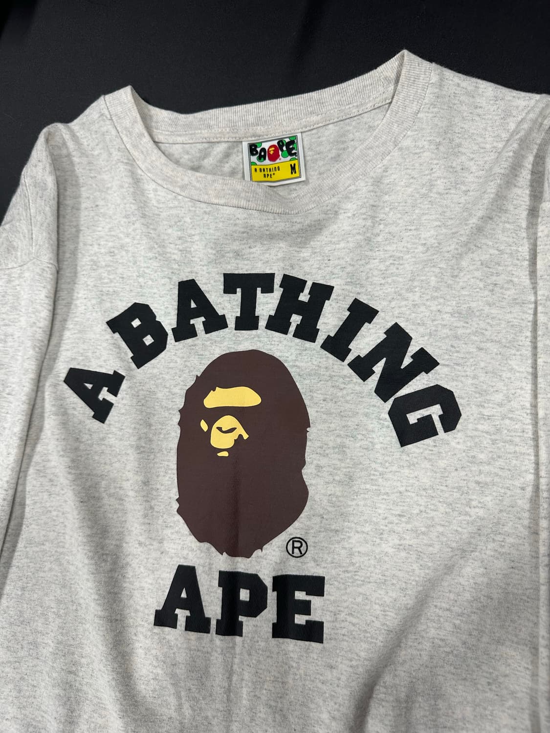 베이프 컬리지 그레이 롱슬리브 티셔츠 상품이미지5