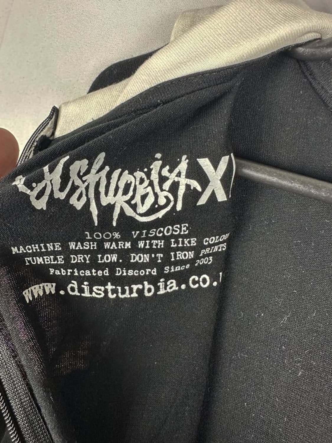 [S] DISTURBIA 고스 카라 긴팔원피스 블랙 상품이미지3