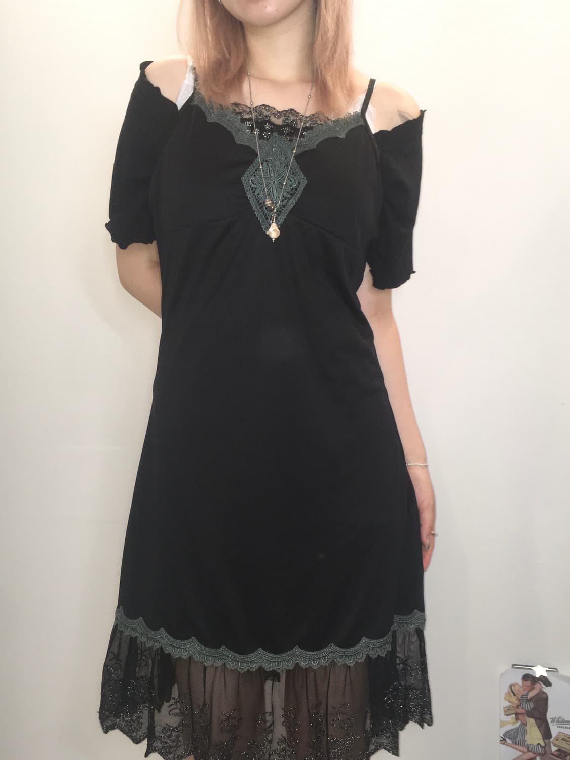 Axes femme 블랙 페어리 레이어드 슬립드레스 상품이미지3