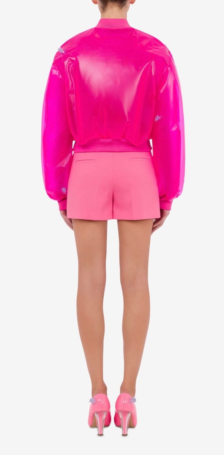 새상품) 모스키노 핑크 유광 봄버 자켓 38 상품이미지5