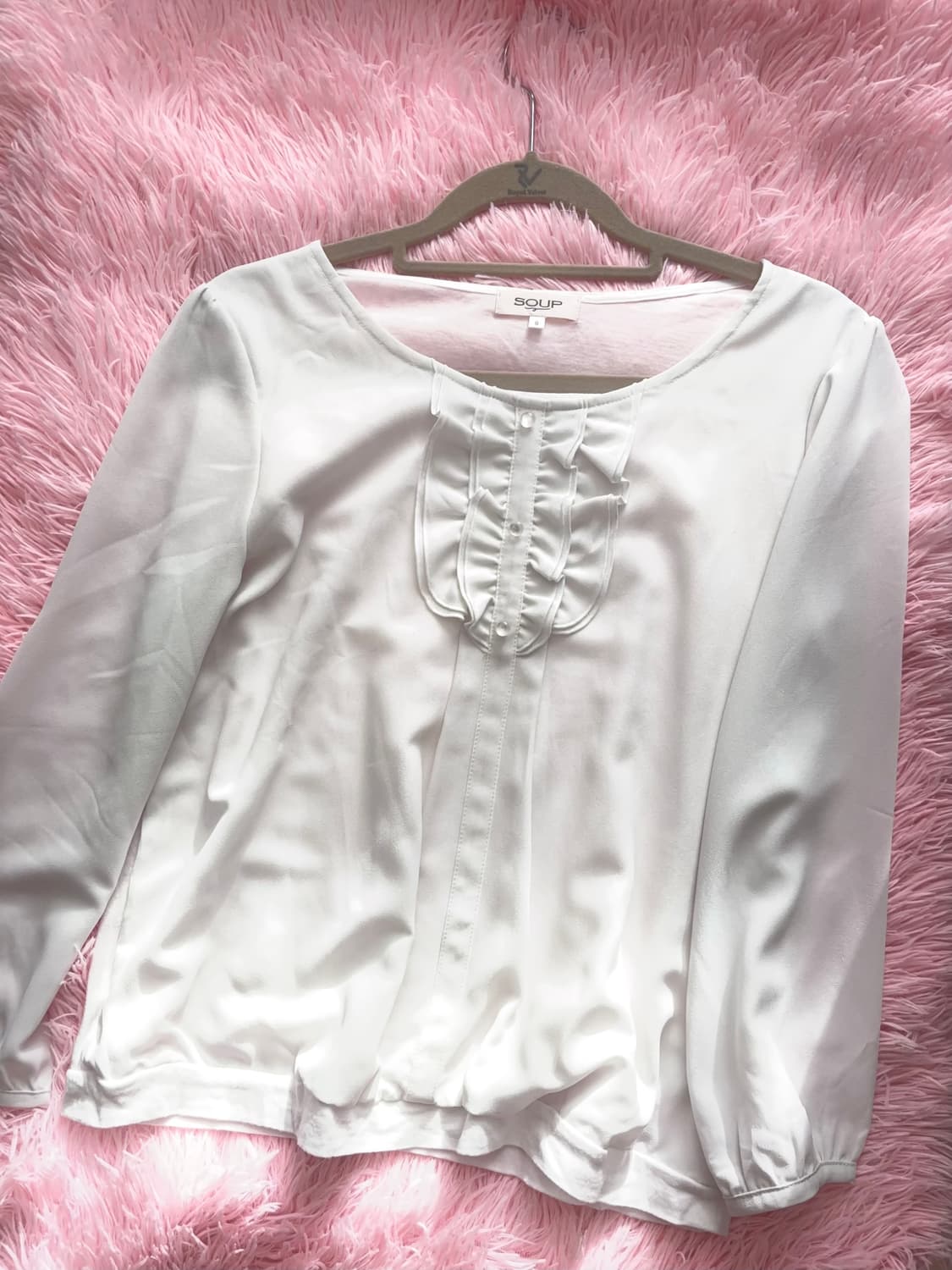 soup 달천깔 화이트 프릴 블라우스 (착샷o) /고딕 공겜여주 모리걸 상품이미지1