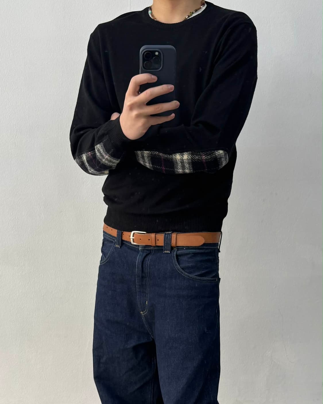 [M] 버버리 노바체크 엘보 패치 메리노울 니트 스웨터 상품이미지2