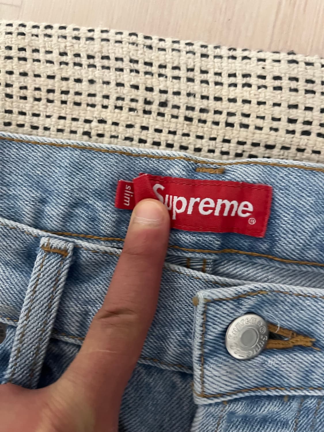 슈프림 연청 데님 34 상품이미지4
