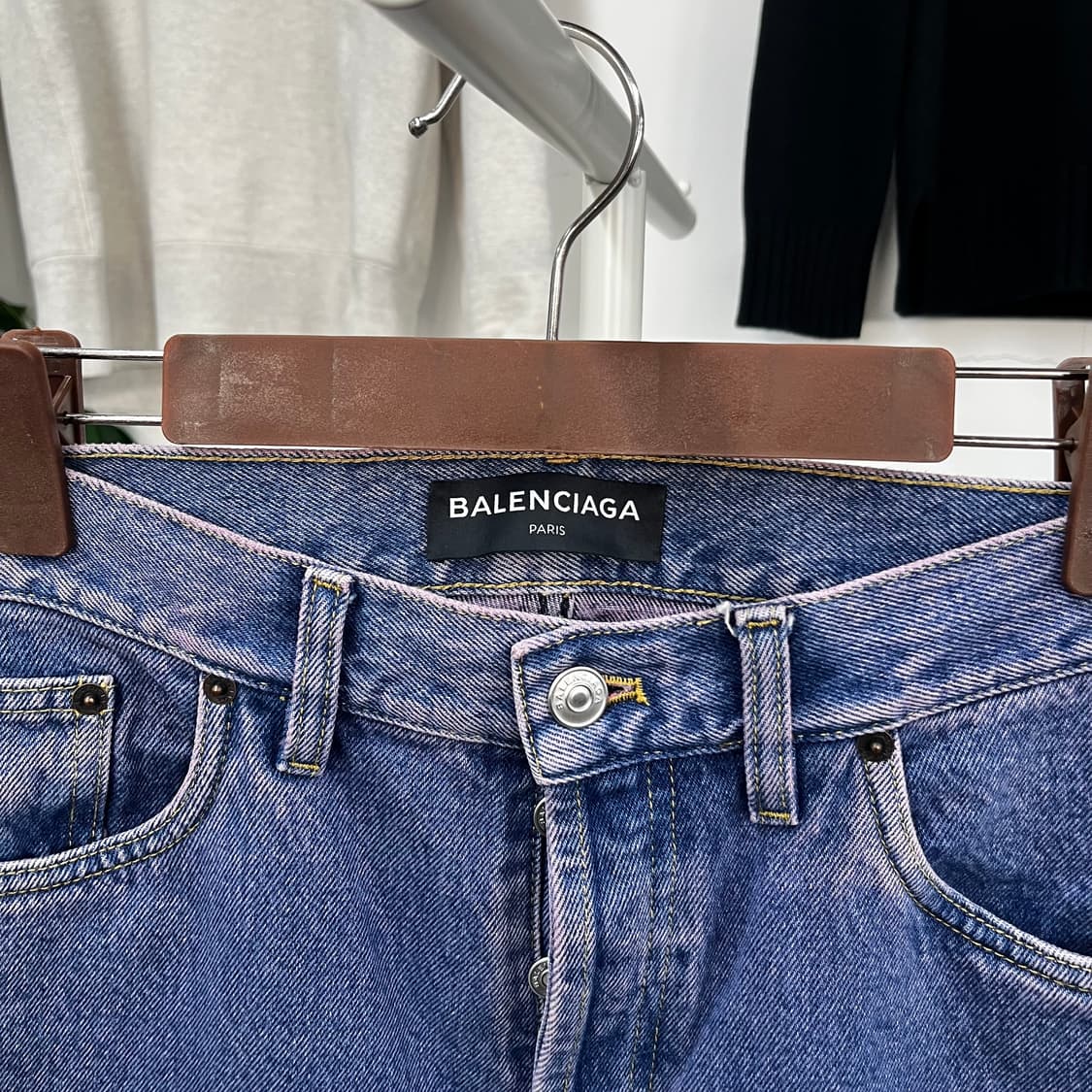 발렌시아가 핑크 중청 데님팬츠 32 상품이미지3