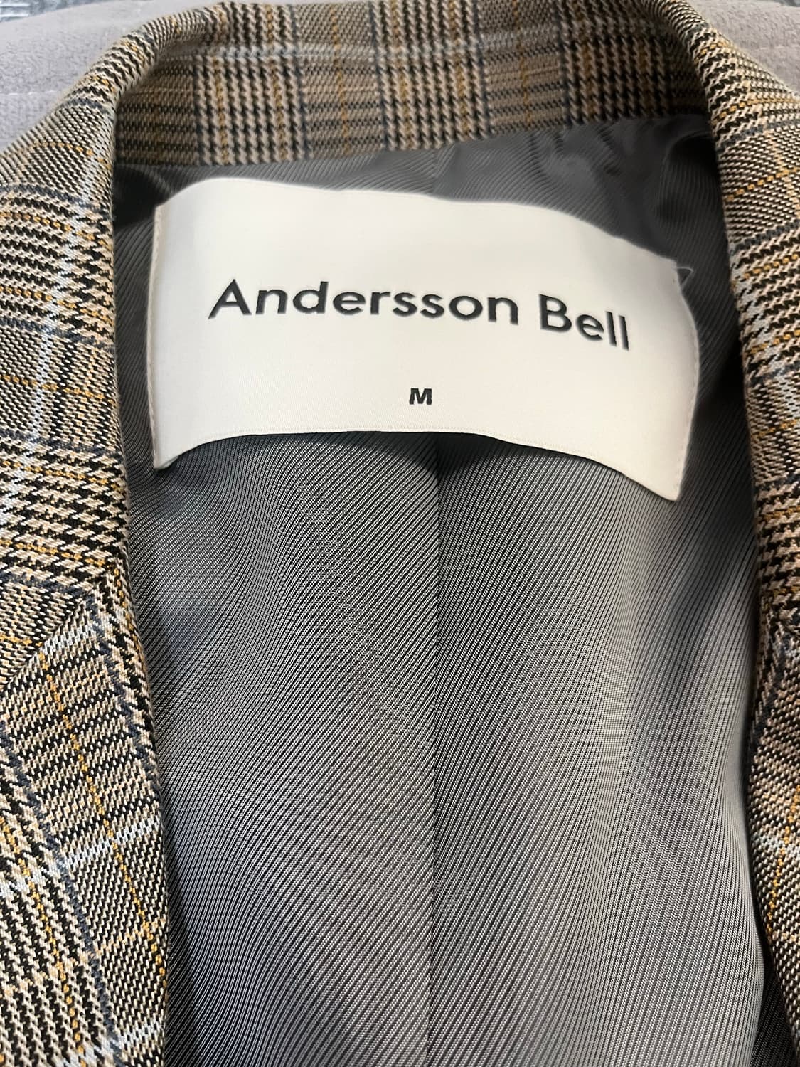 앤더슨벨 체크 더블브레스트 블레이져M 상품이미지2