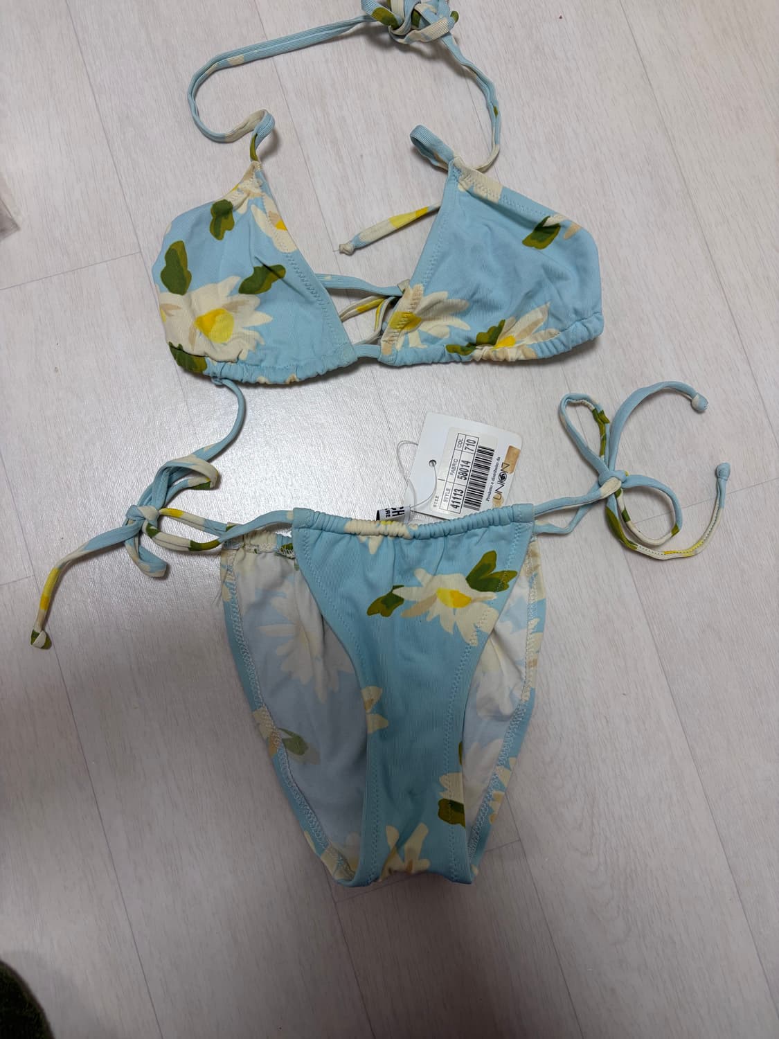 모스키노 플라워 비키니 44,마른55 정품 새상품 상품이미지3