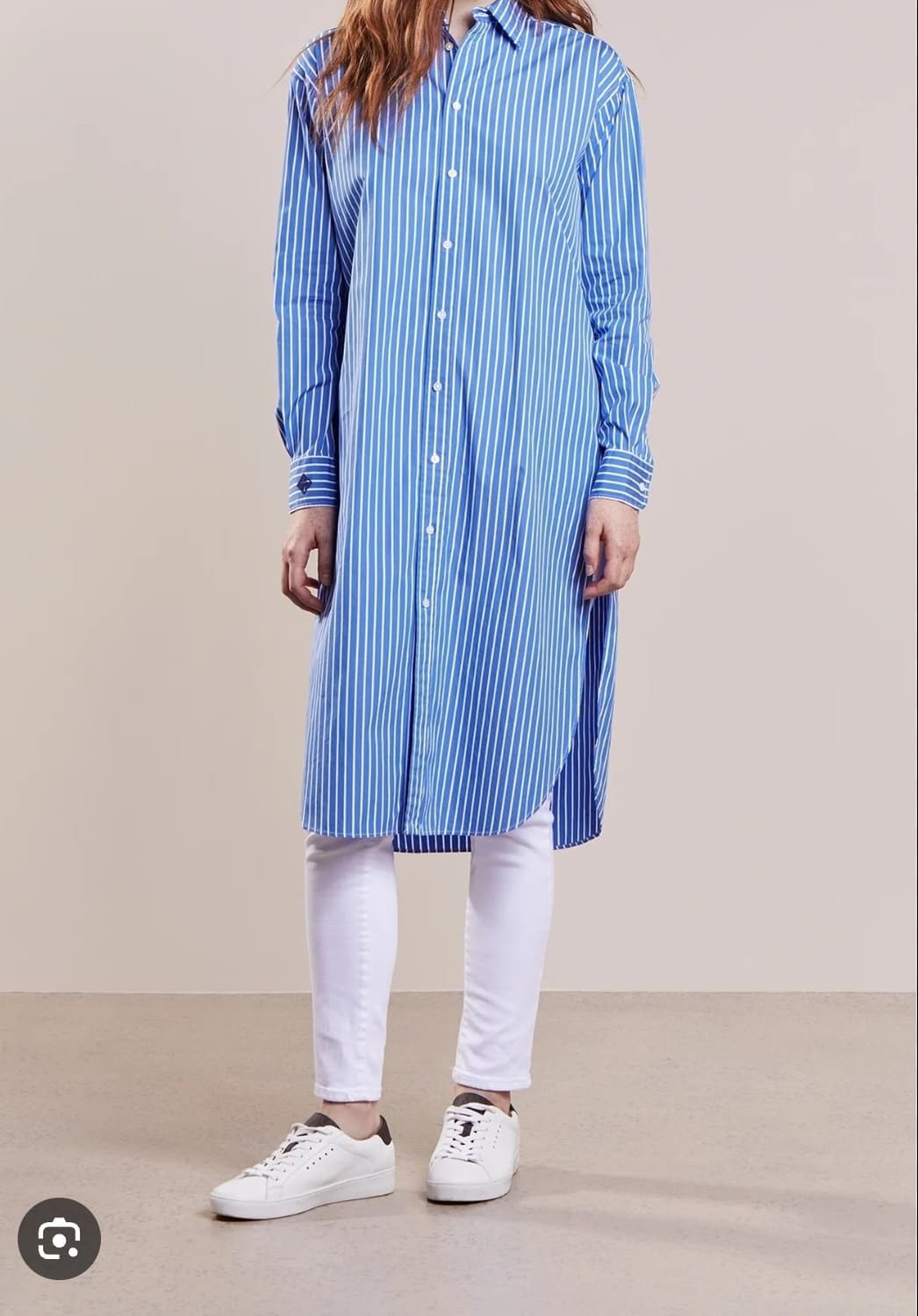 폴로 랄프 로렌 블루 스트라이프 셔츠 원피스 2사이즈 상품이미지1