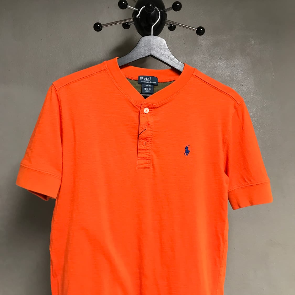 폴로 랄프로렌 헨리넥 반팔 티셔츠 오렌지 L14-16(W) 상품이미지2