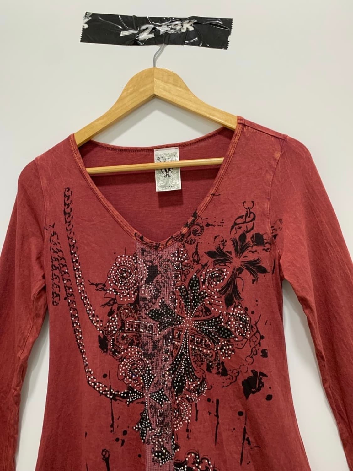 (빈티지)Vocal Apparel 스톤 디스트레스드 플레어 펑크롱슬리브 상품이미지6