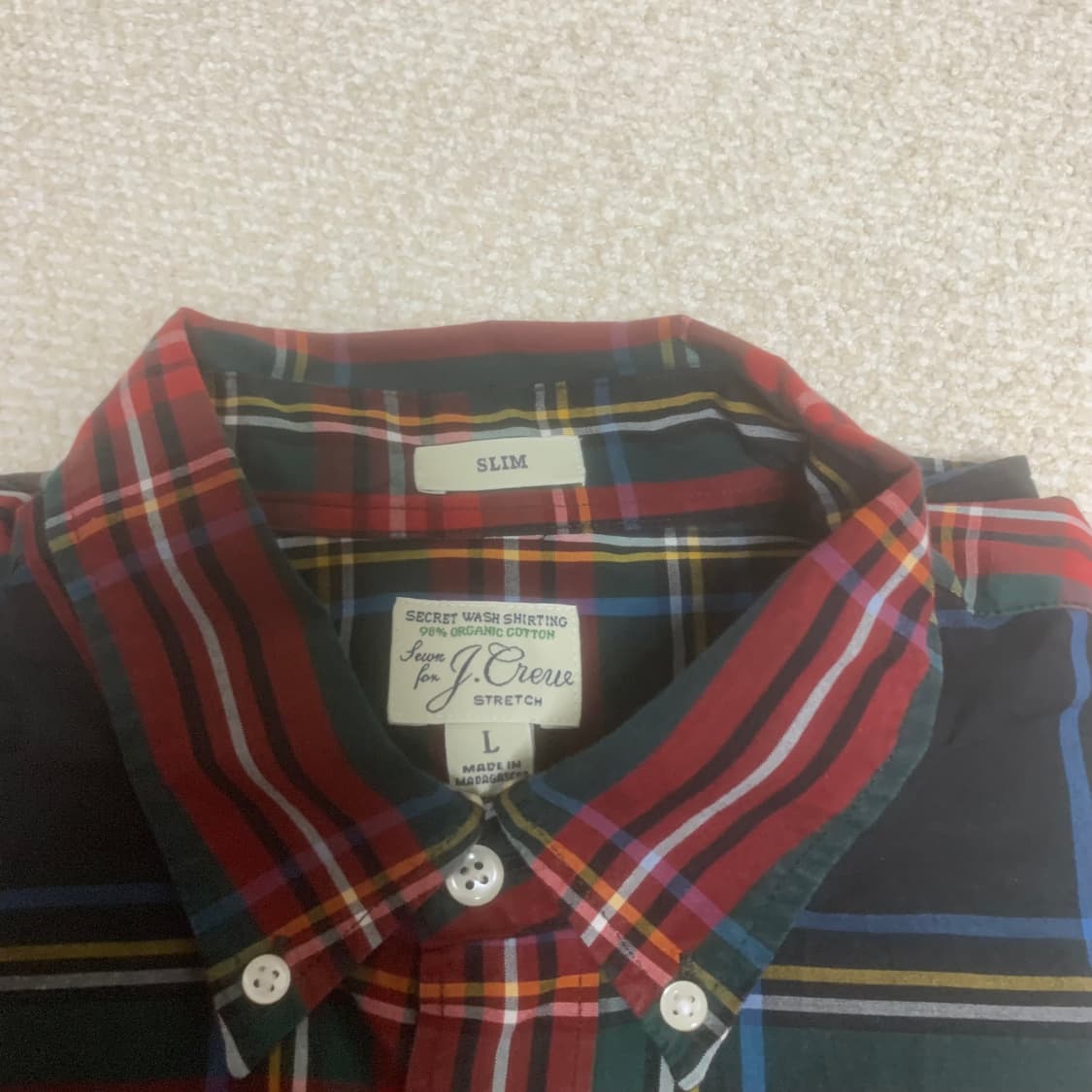 제이크루 체크 긴팔남방 105 상품이미지2