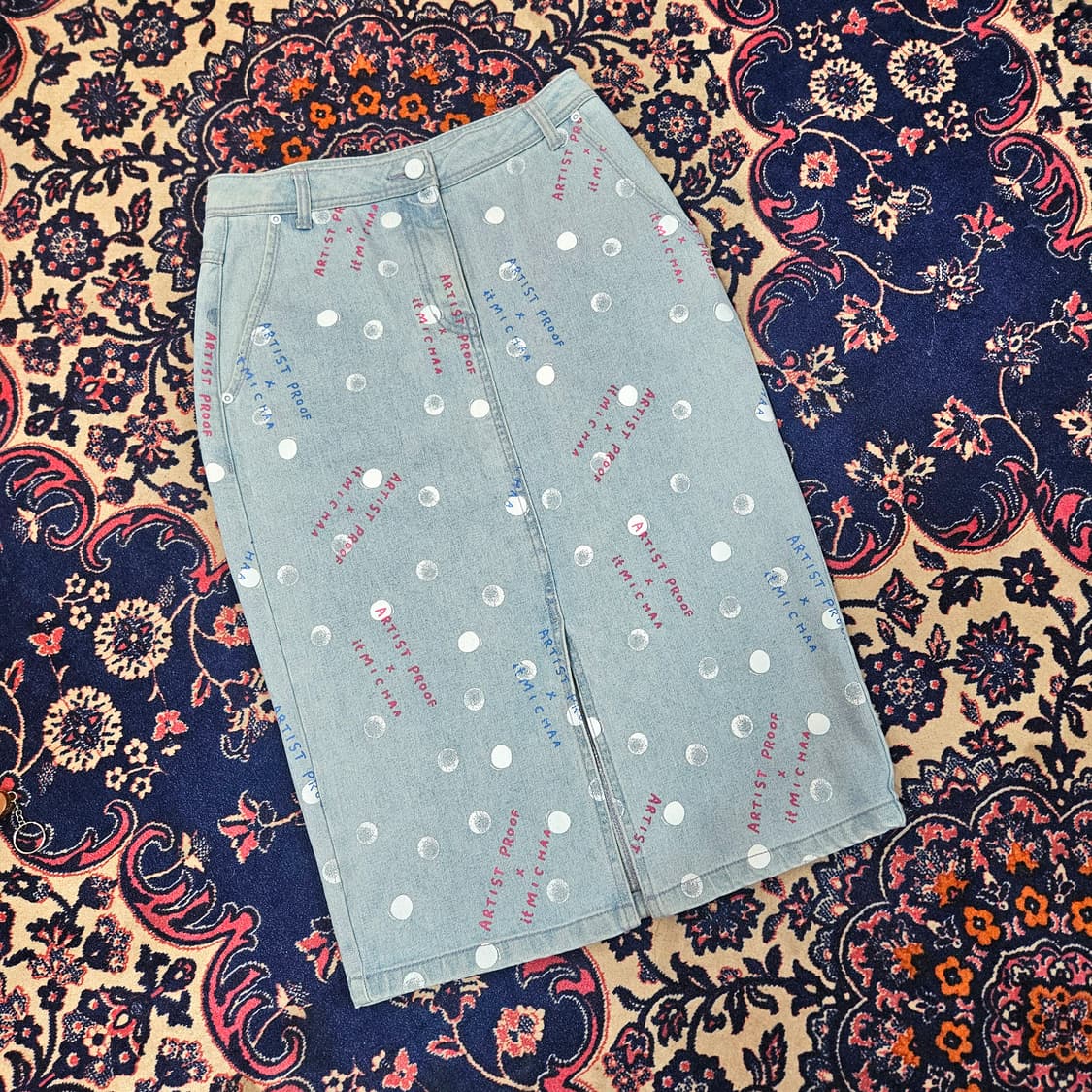 잇미샤 x Artist Proof 20ss 데님 미디 스커트 38size 상품이미지3