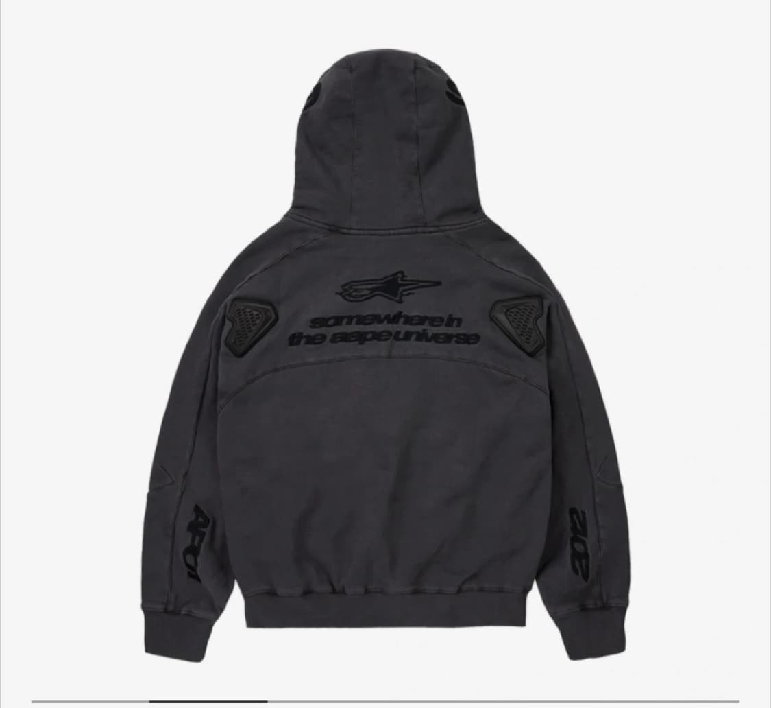 AAPE 베이프 후드집업 스웨터 라이트블랙 상품이미지2