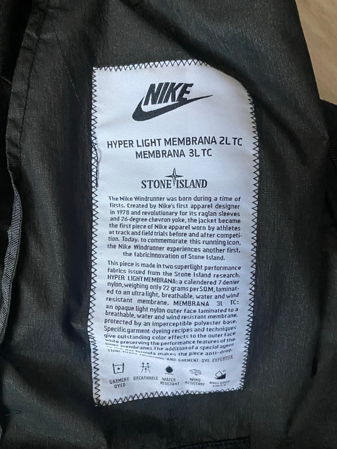스톤아일랜드 X 나이키 랩 윈드러너 자켓 L 상품이미지5