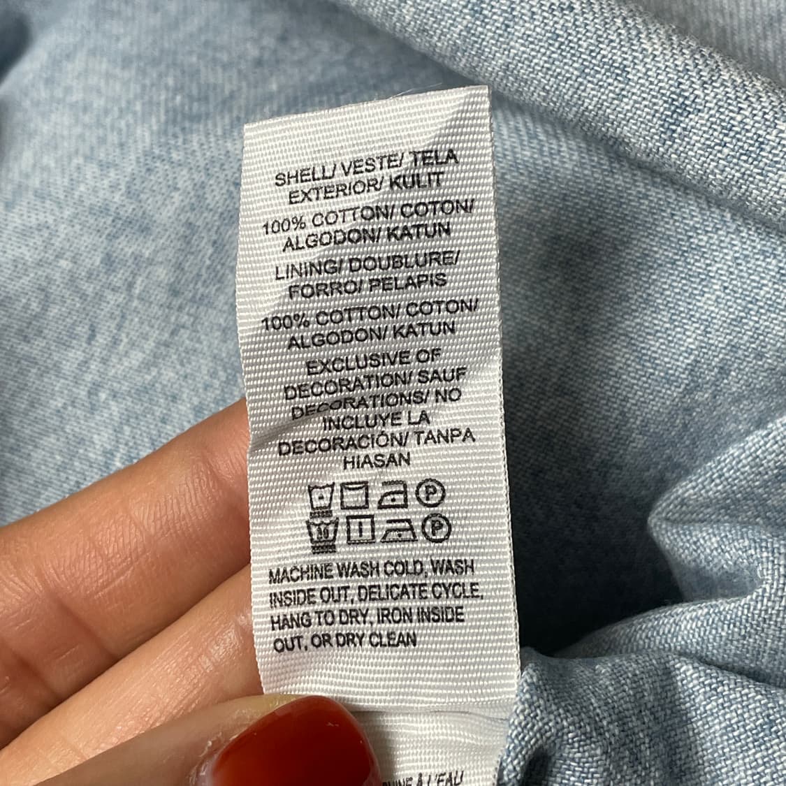 LUCKY BRAND 빈티지 워싱 자수 데님  코튼 셔츠 A00487 상품이미지10