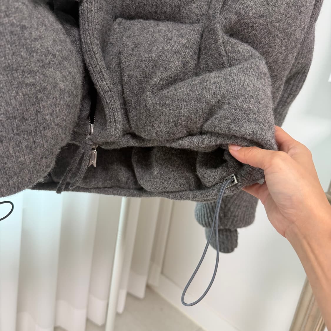 우마뭉 Pure shetland wool puffer jacket 사이즈 상품이미지4