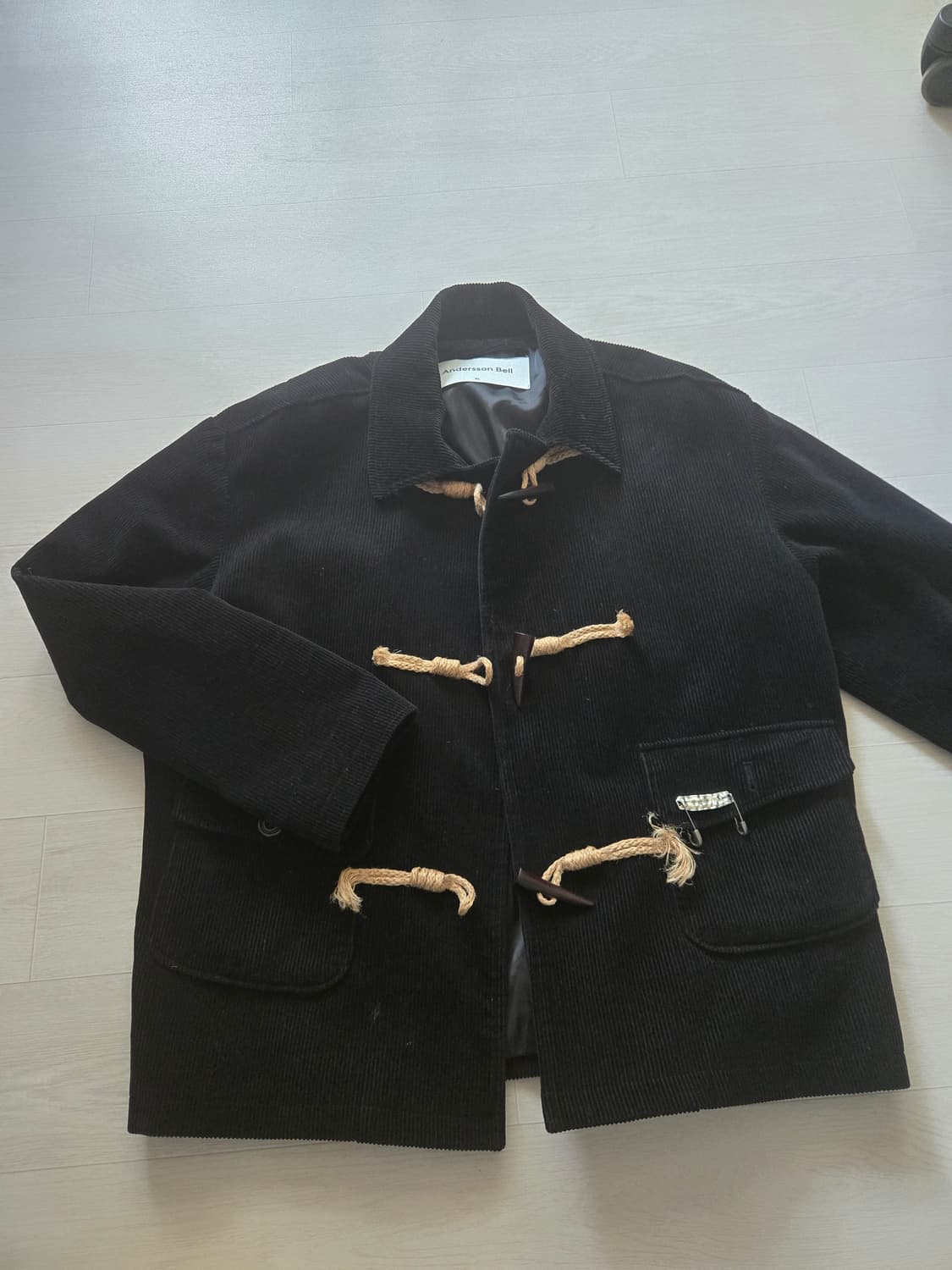 앤더슨벨 블랙 코듀로이 더플 자켓 XL 상품이미지1