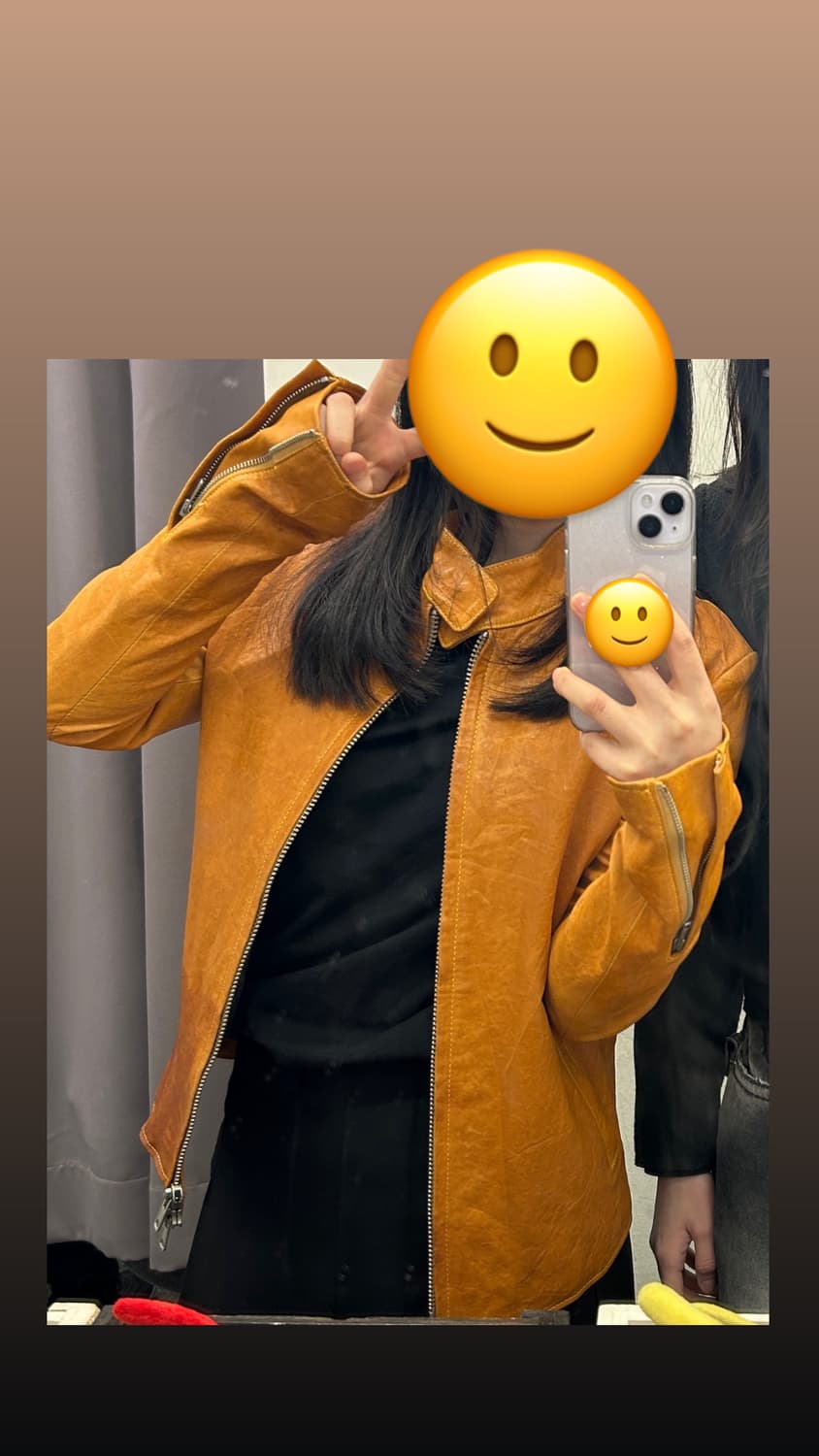 (여성) 빈티지 레더 자켓 상품이미지5