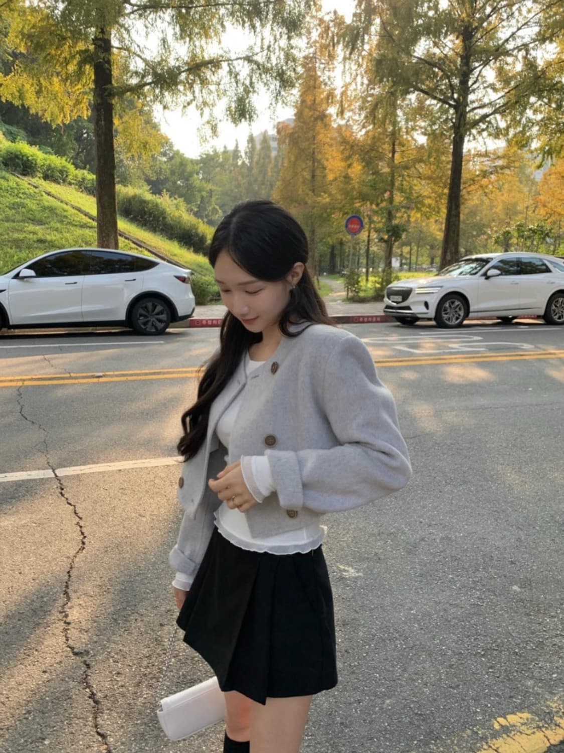 (새상품)더블 버튼 핸드메이드 숏 코트 상품이미지4