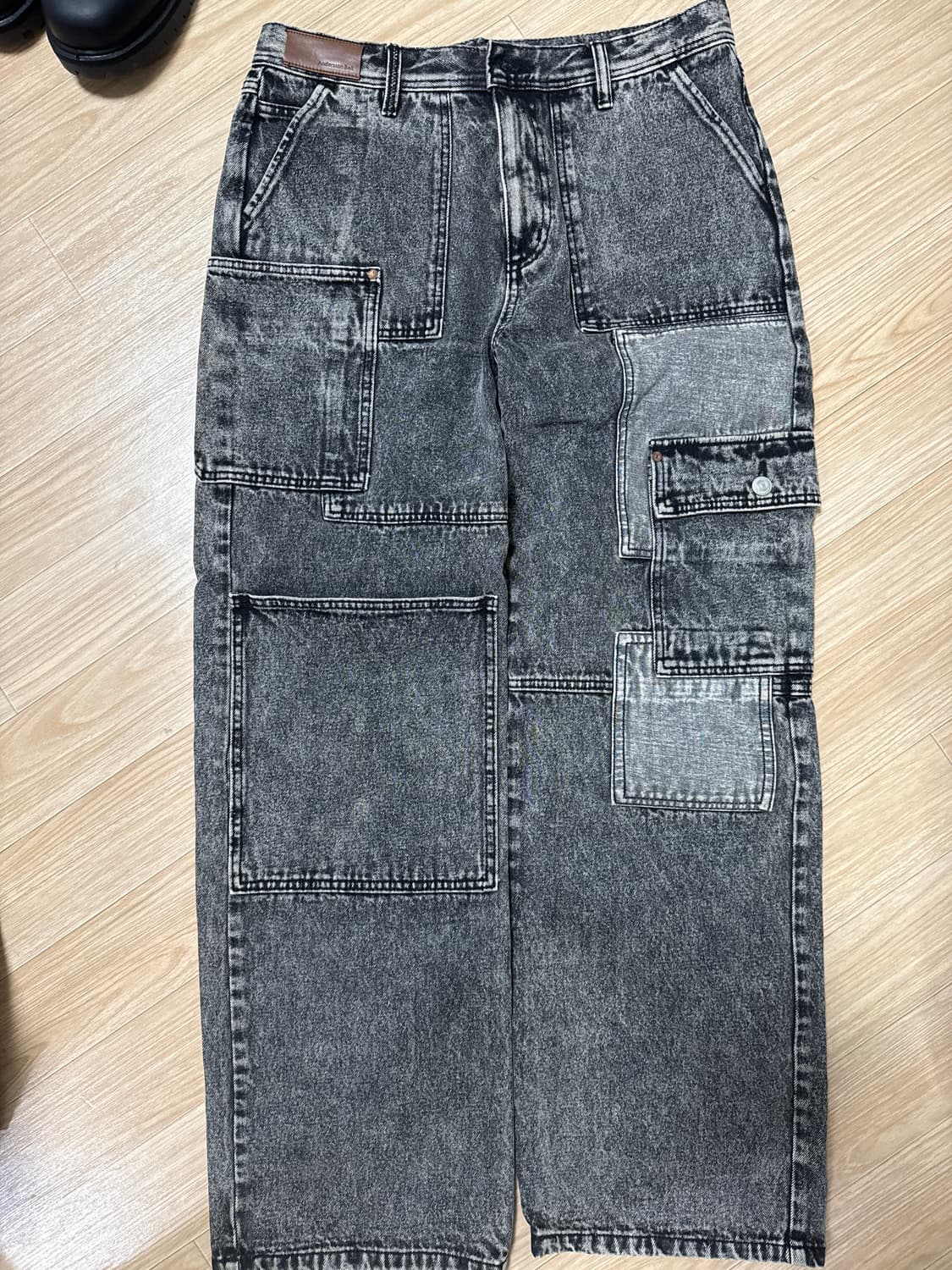 엔더슨벨 패치워크 데님 와이드 진 [L] 상품이미지2