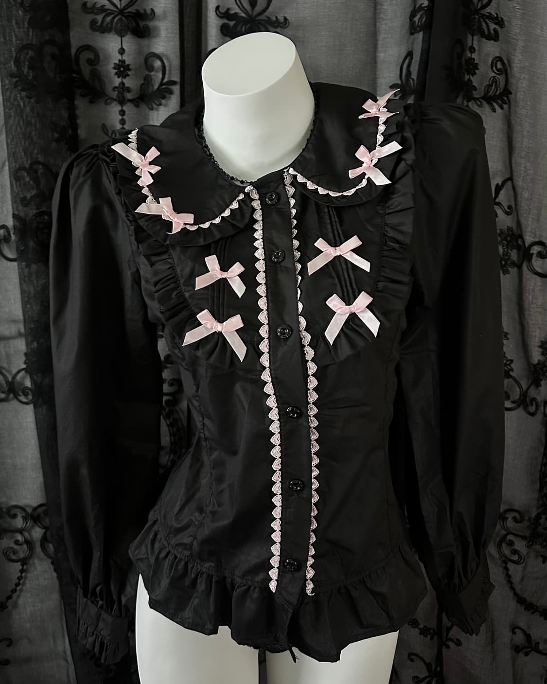 gothic black blouse 상품이미지2
