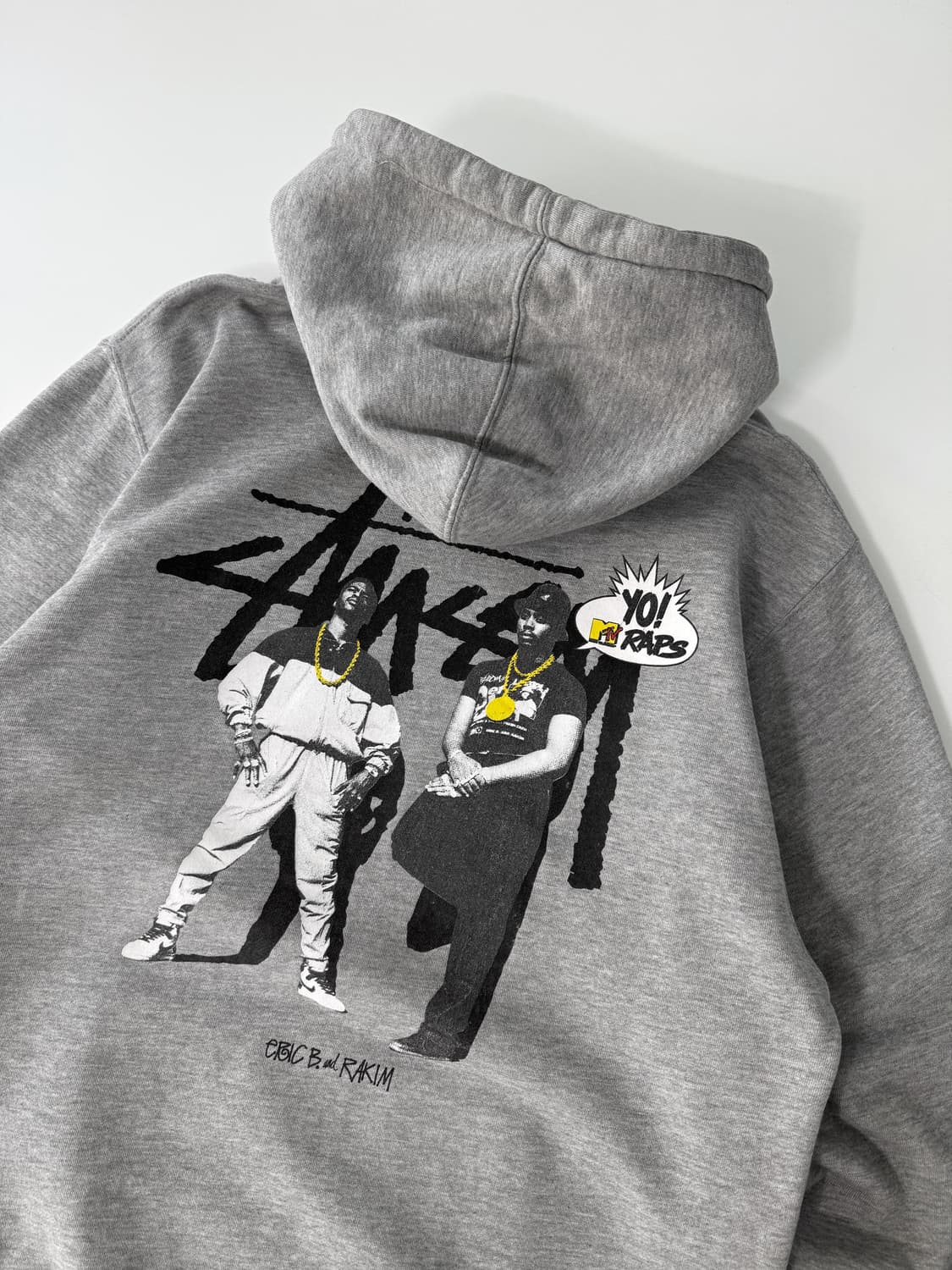 스투시 x YO! Raps 루즈핏 Eric B. & Rakim 스웻 후드 상품이미지3