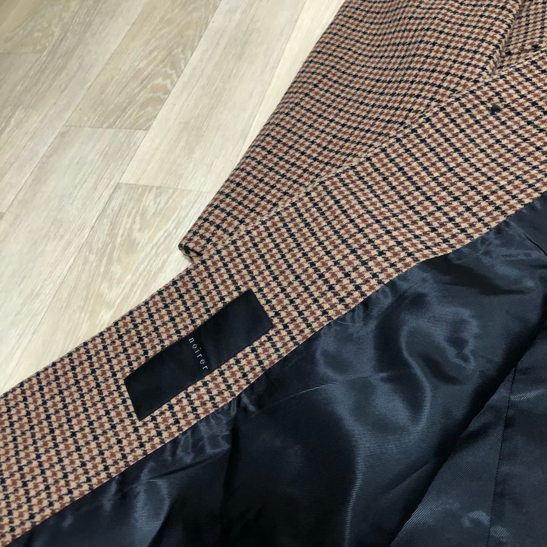 (52) 새상품 노이어 noirer 하운드투스 오버사이즈 맥 코트 상품이미지6