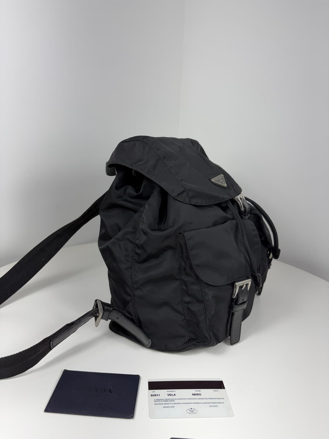 프라다 나일론 투포켓 미듐 백팩 상품이미지5