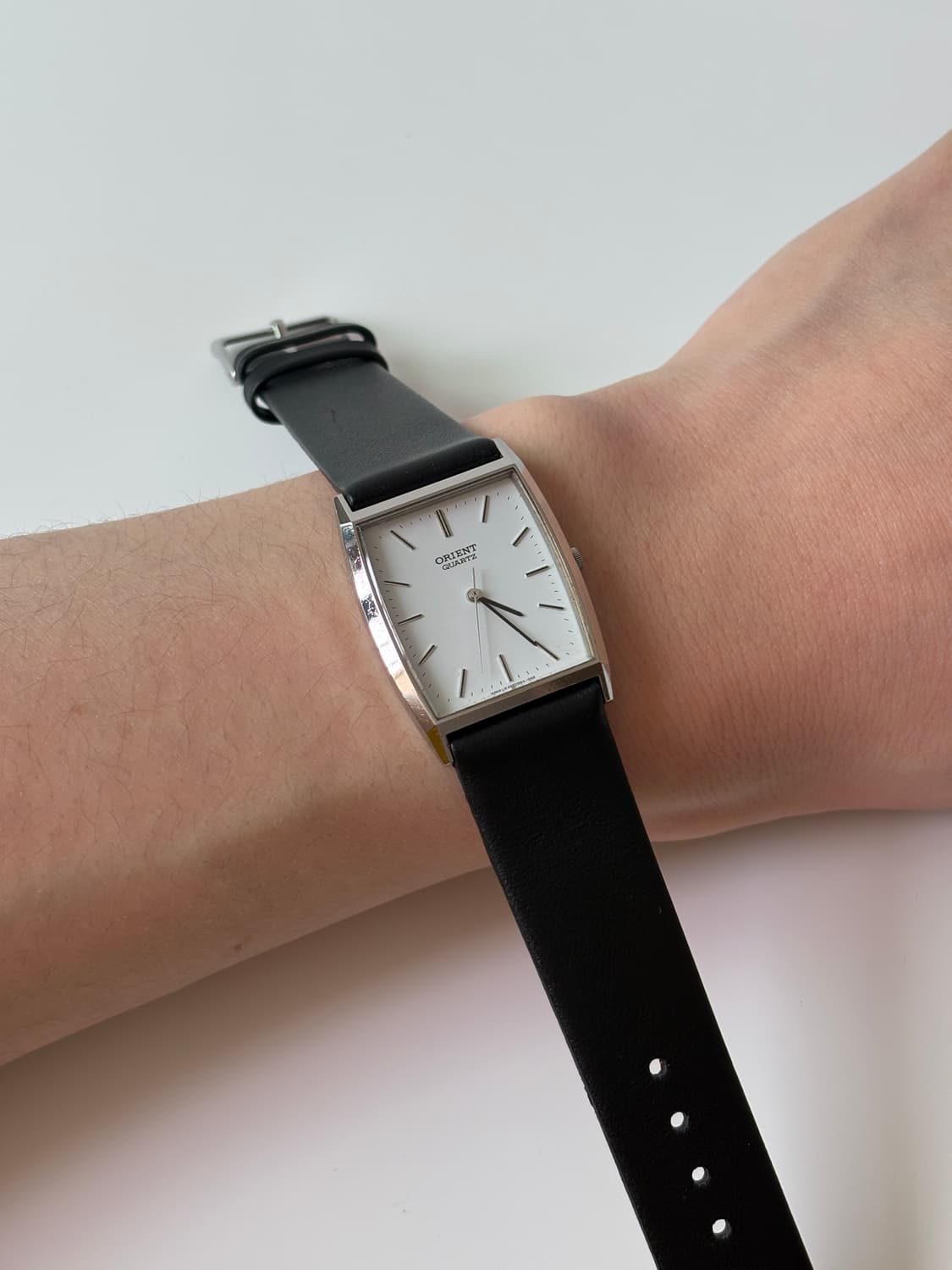 오리엔트 1980년대 실버 탱크 쿼츠 남성 상품이미지7