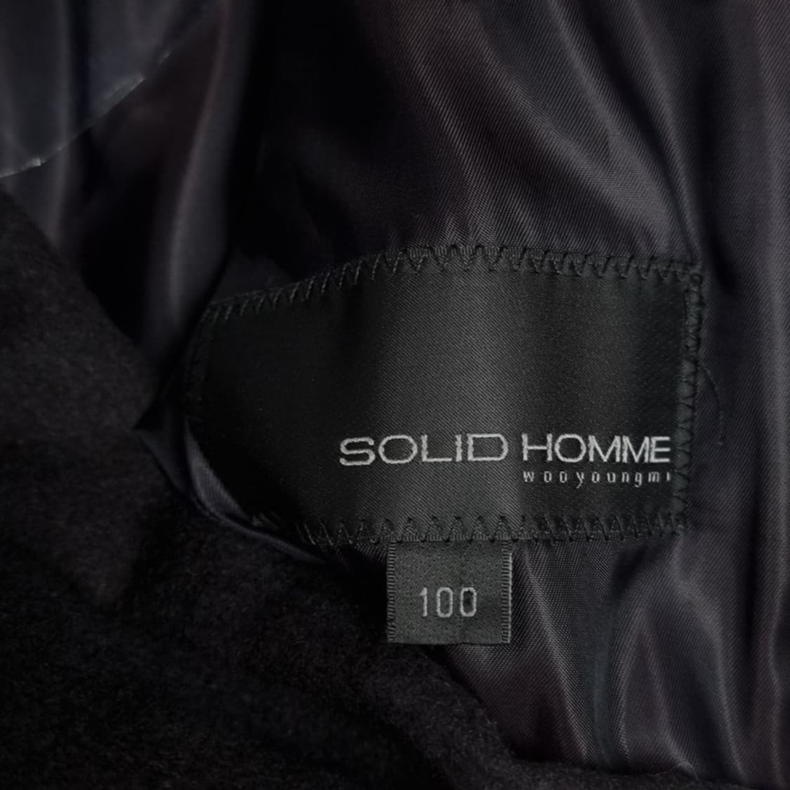 솔리드 옴므 캐시미어 모직 싱글 코트 블랙 P01153 상품이미지8