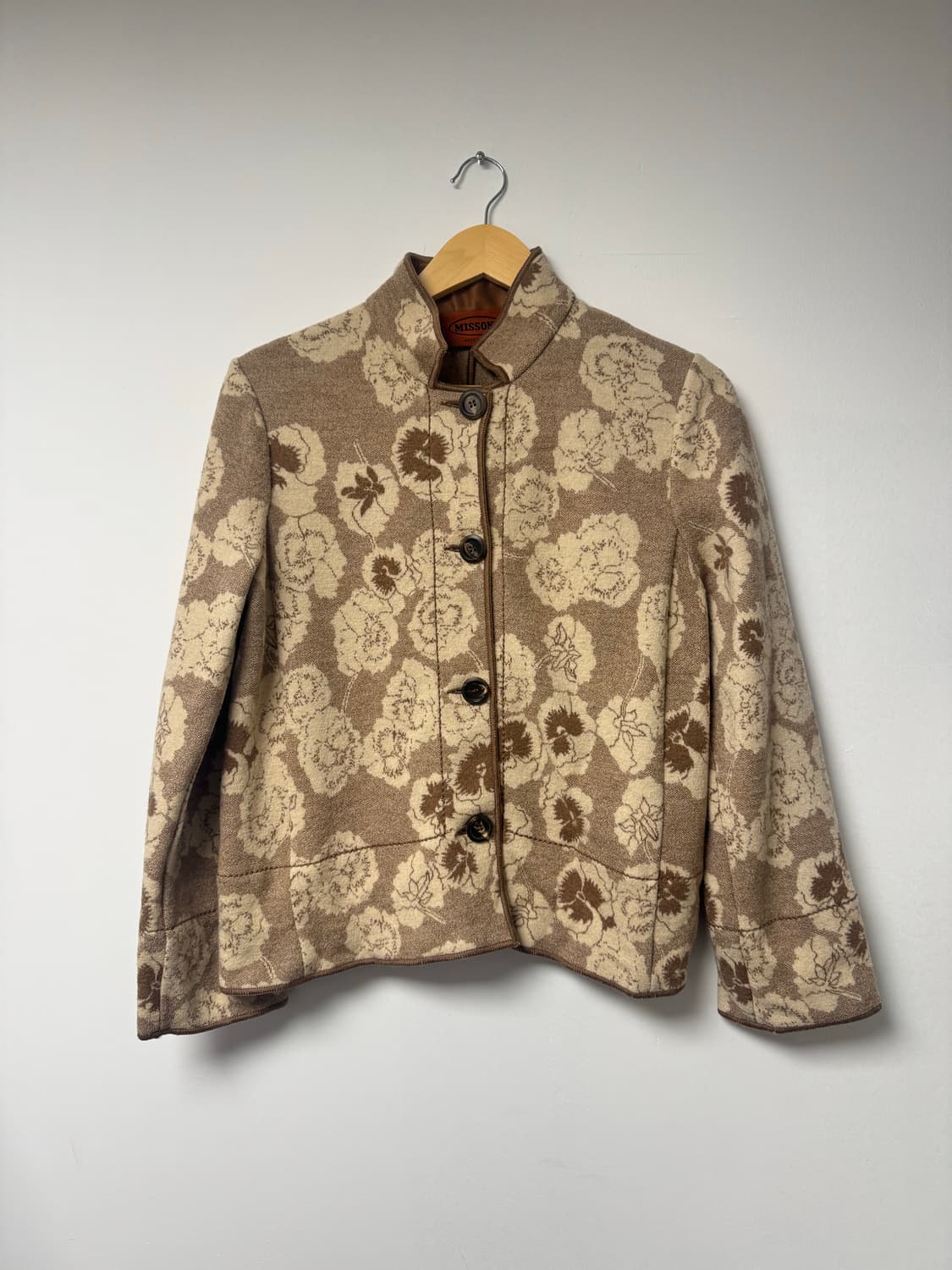 missoni 미쏘니 플라워 패턴 자켓 가디건 울 니트 46 상품이미지2