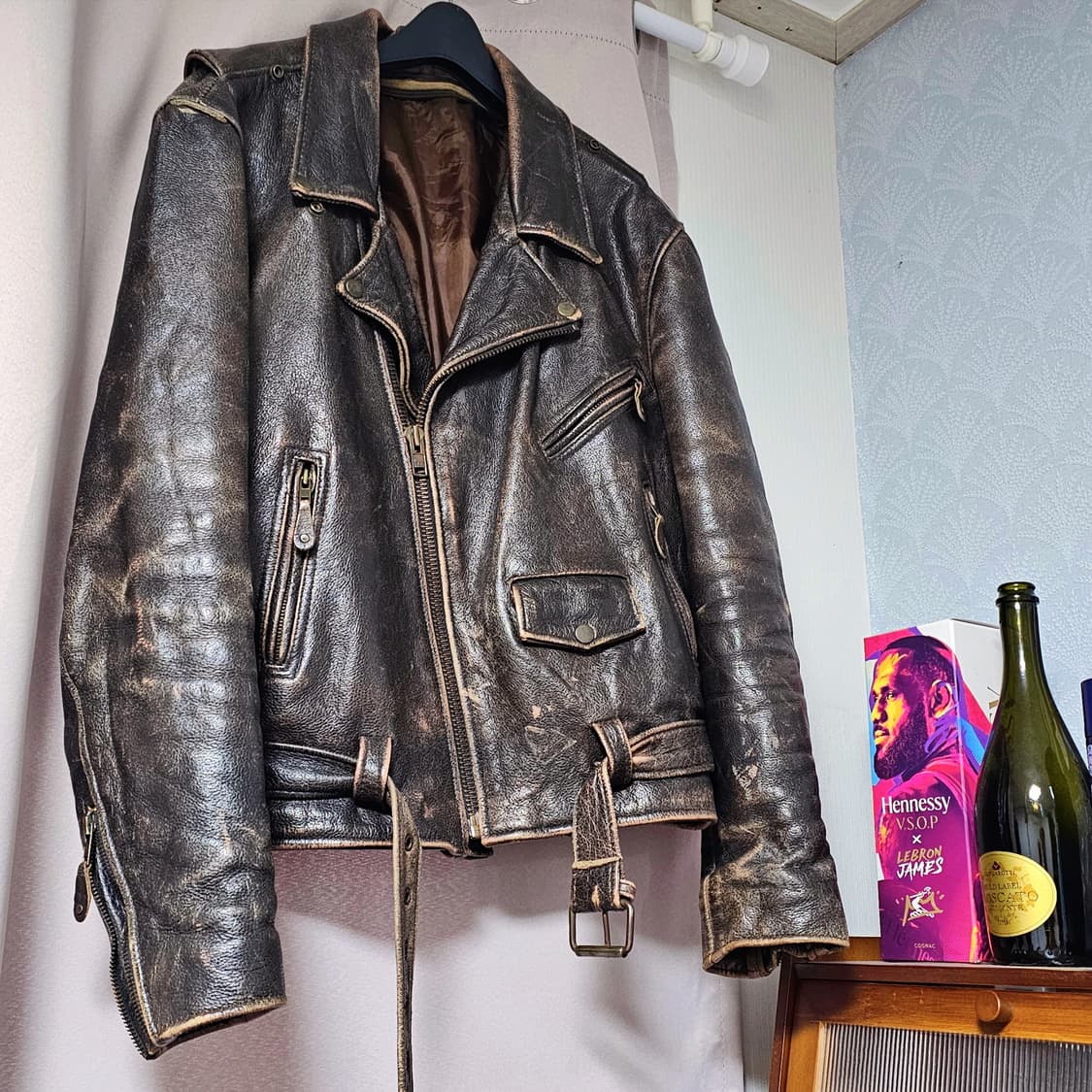 30's 소가죽 더블라이더 자켓 (착샷o) 상품이미지2