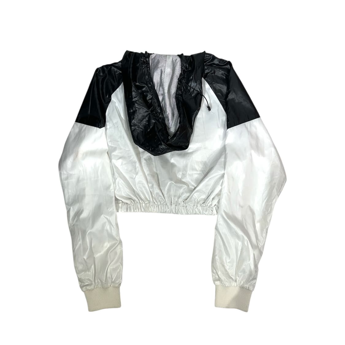 컨버스 화이트 블랙 크롭 후드 바람막이 트랙 자켓 105 상품이미지6